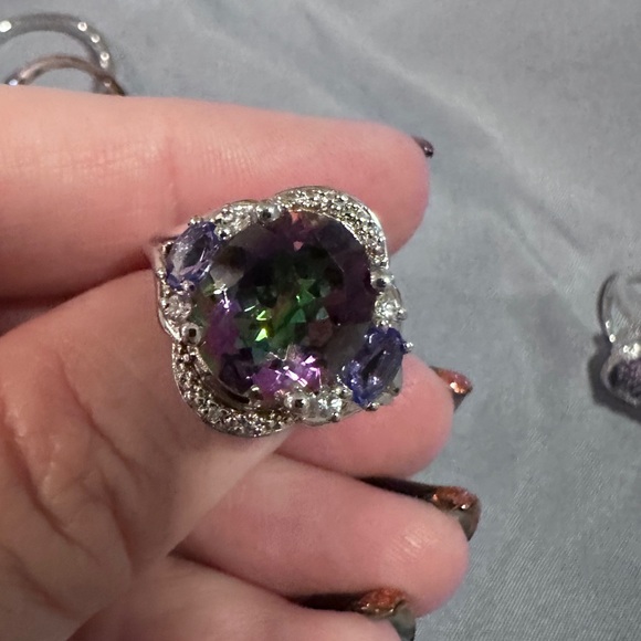 Fashion gemstone cocktail rings lot of 6 - Picture 6 of 15